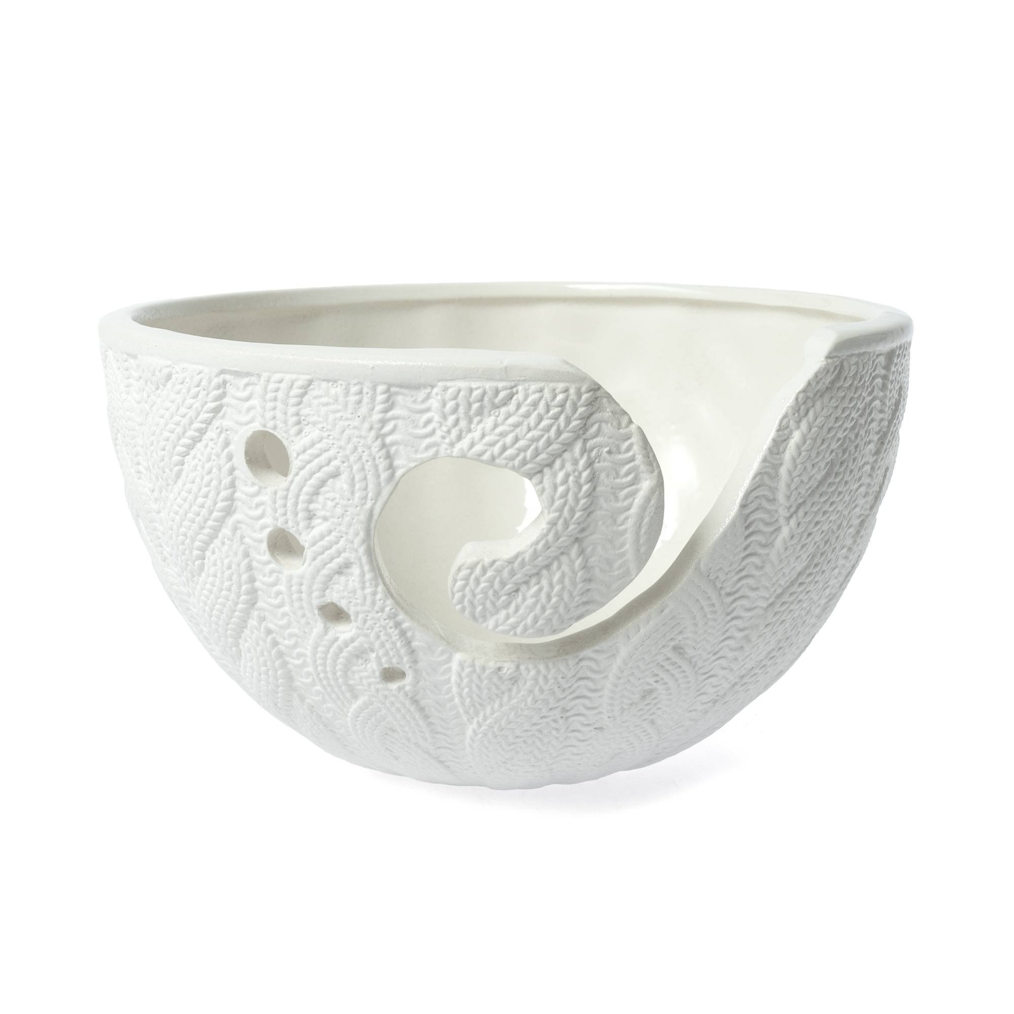 Embossed Ceramic Yarn Bowl 17cm