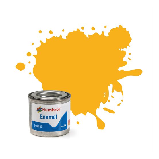 Humbrol 154 Insignia Yellow Enamel Matt Paint 14ml