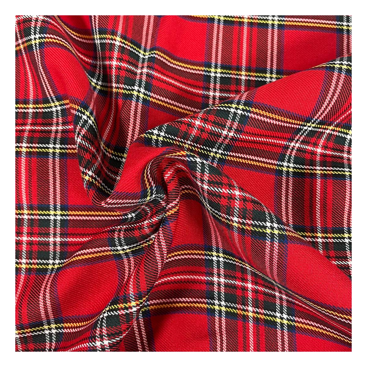 Royal Stewart Poly Viscose Tartan Fabric by the Metre