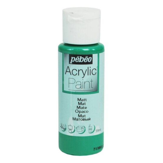 Pebeo Pine Green Matt Acrylic Craft Paint 59ml
