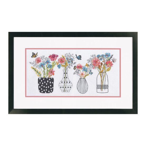 Dimensions Wildflower Vases Counted Cross Stitch Kit 41cm x 20cm