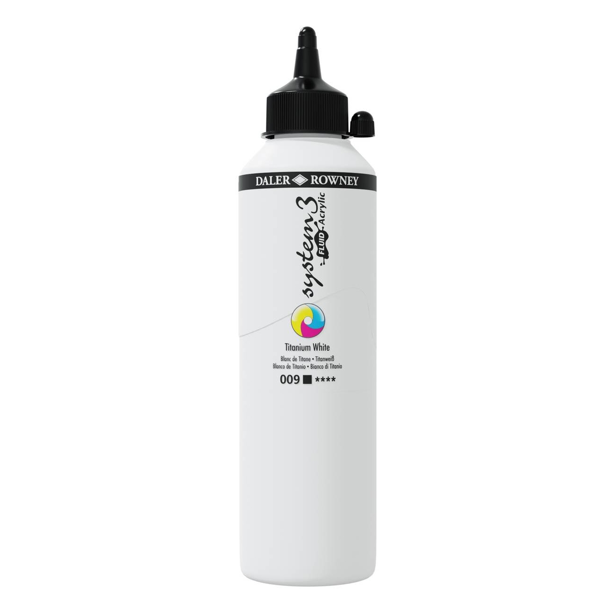 Daler-Rowney System3 Titanium White Fluid Acrylic 500ml (009)