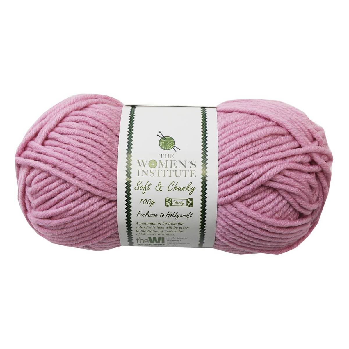 Women’s Institute Dusky Pink Soft and Chunky Yarn 100g