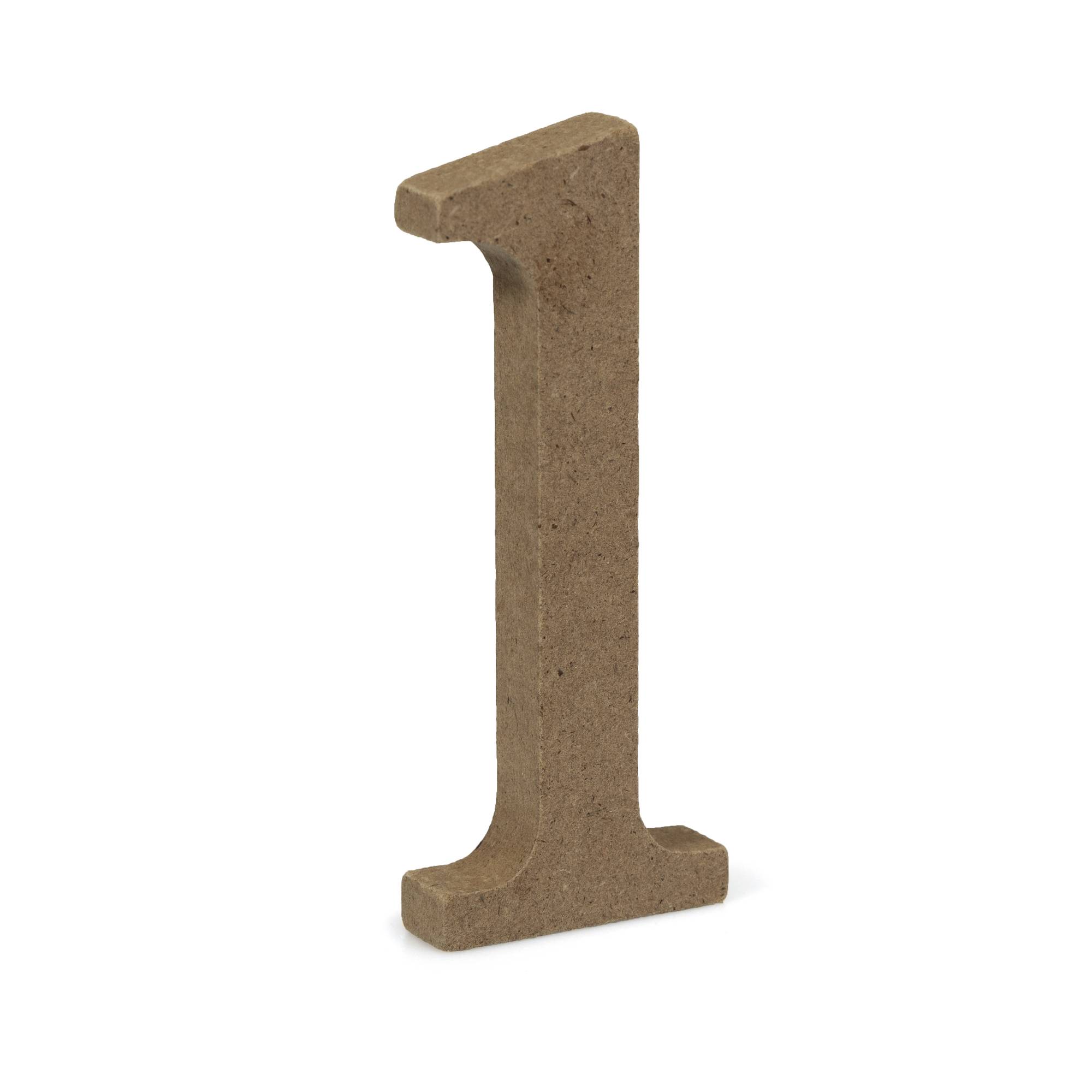 Mini MDF Wooden Number 1 8cm