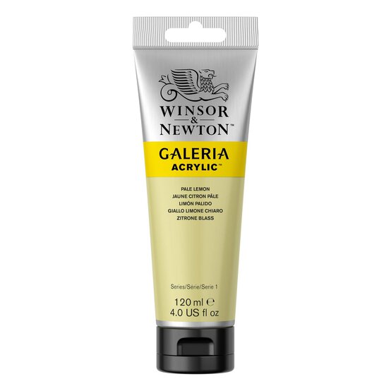 Winsor & Newton Galeria Pale Lemon Acrylic Paint 120ml