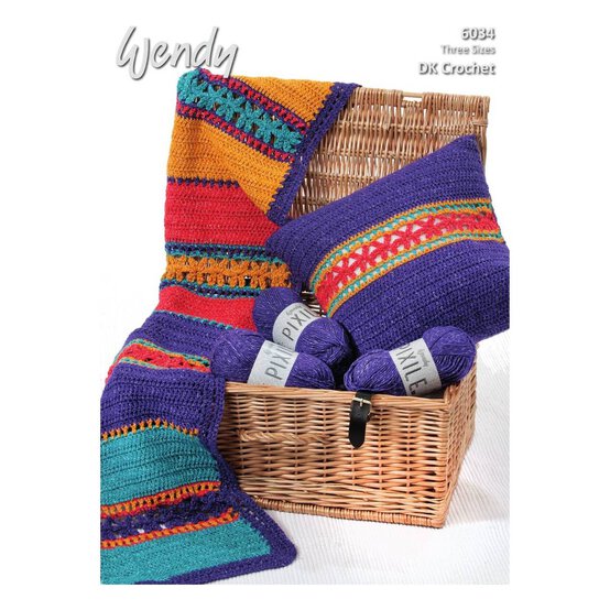 Wendy Pixile DK Flower Blanket and Cushion Digital Pattern 6034