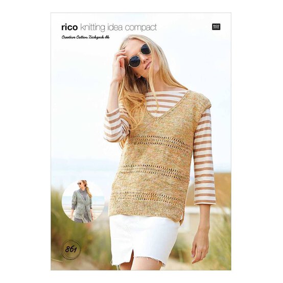 Rico Creative Cotton Zick Zack Cardigan and Vest Digital Pattern 861