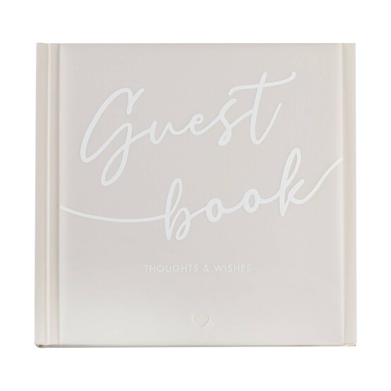 Vellum Paper and Taupe Guest Book