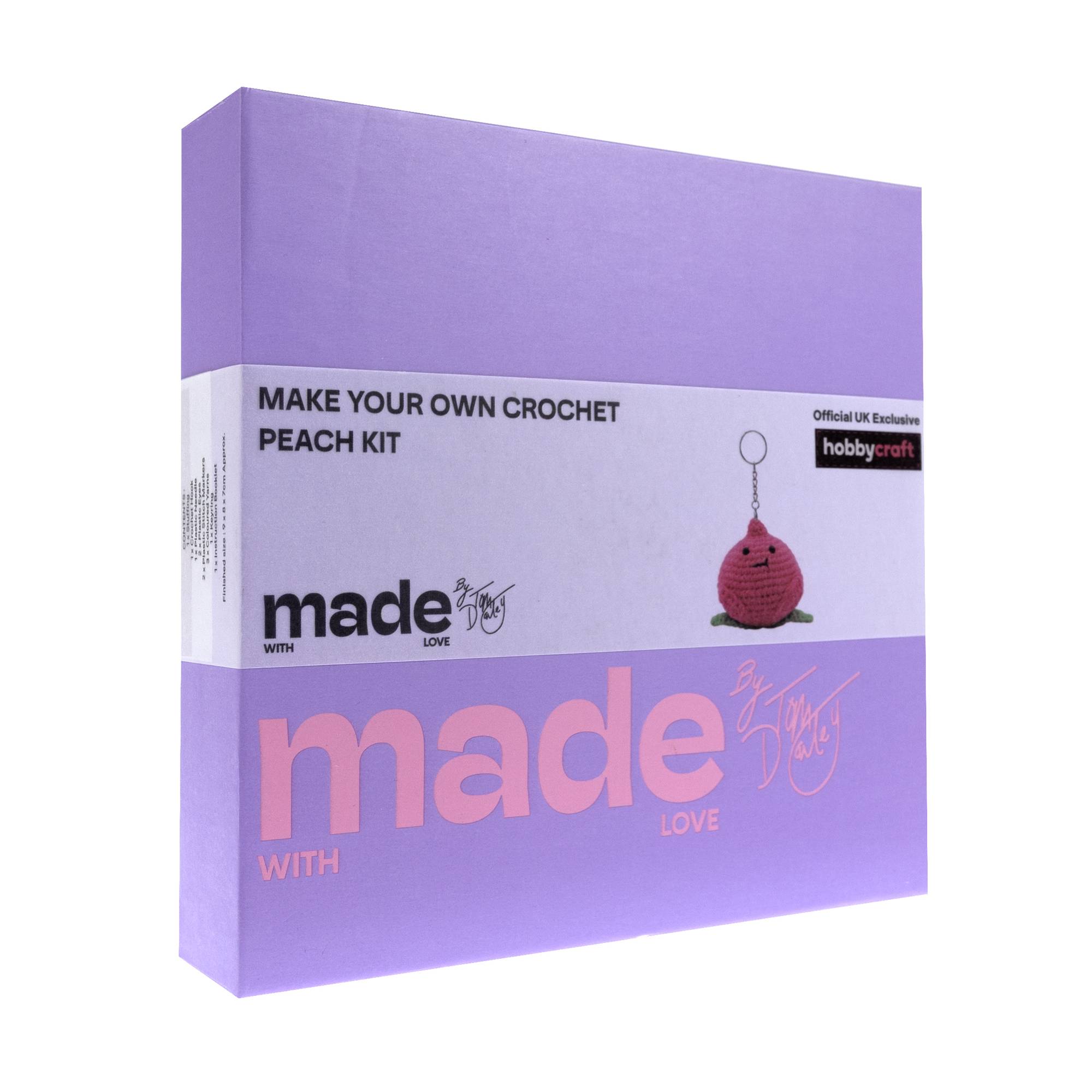 Made With Love Peach Crochet Keychain Kit