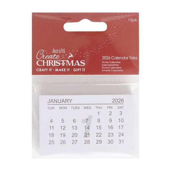2026 Calendar Tabs 10 Pack