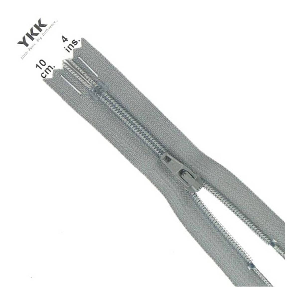 YKK Light Grey Dress and Skirt Zip 10cm