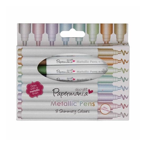 Papermania Bullet Tip Metallic Pens 8 Pack