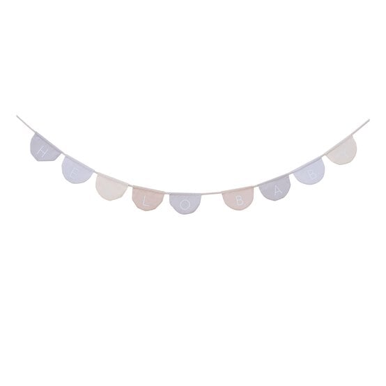 Ginger Ray Hello Baby Fabric Bunting 1.6m