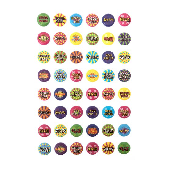 Round Reward Puffy Stickers