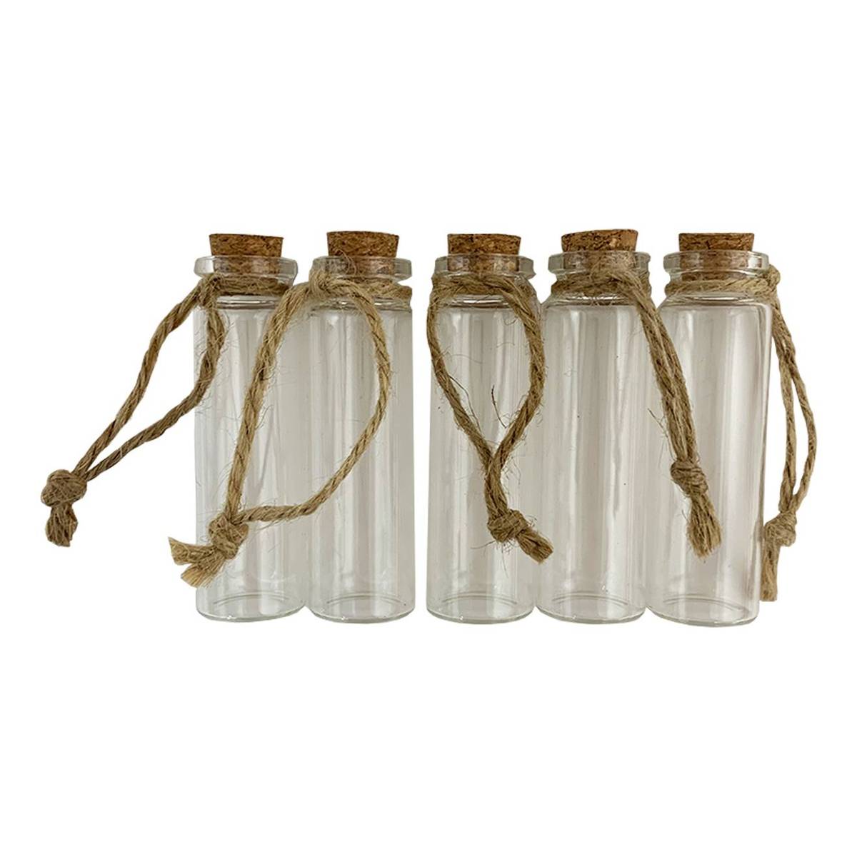 Clear Mini Glass Bottles 5 Pack