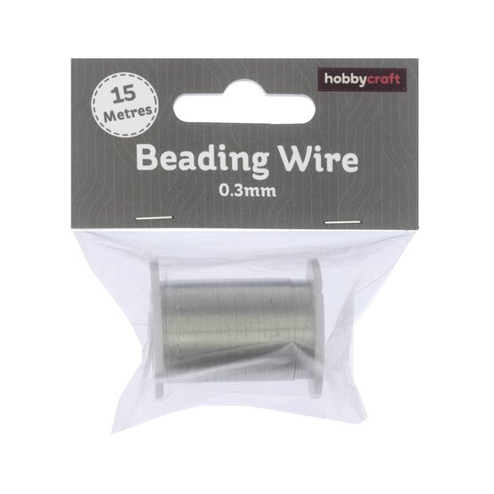 Silver Beading Wire 15m