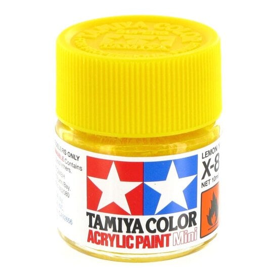 Tamiya Colour Acrylic Paint X-8 Lemon Yellow 10ml