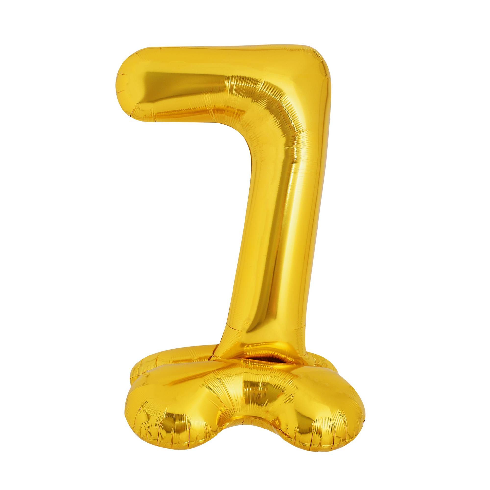 Standing Gold Number 7 Balloon 1m