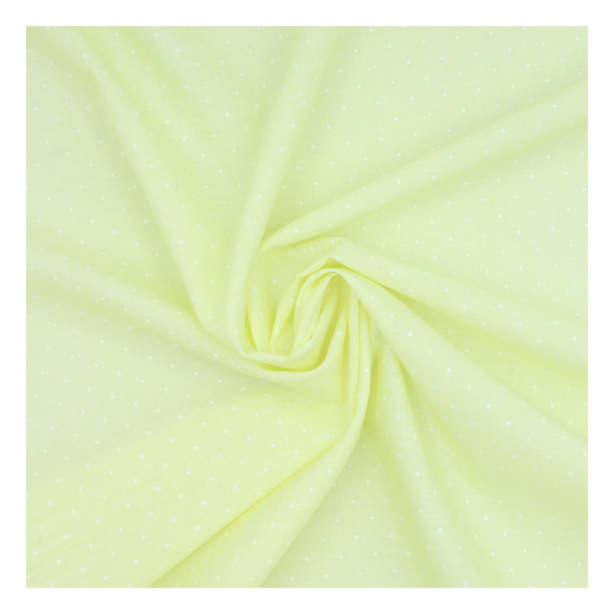 Lemon Spot Print Polycotton Fabric by the Metre