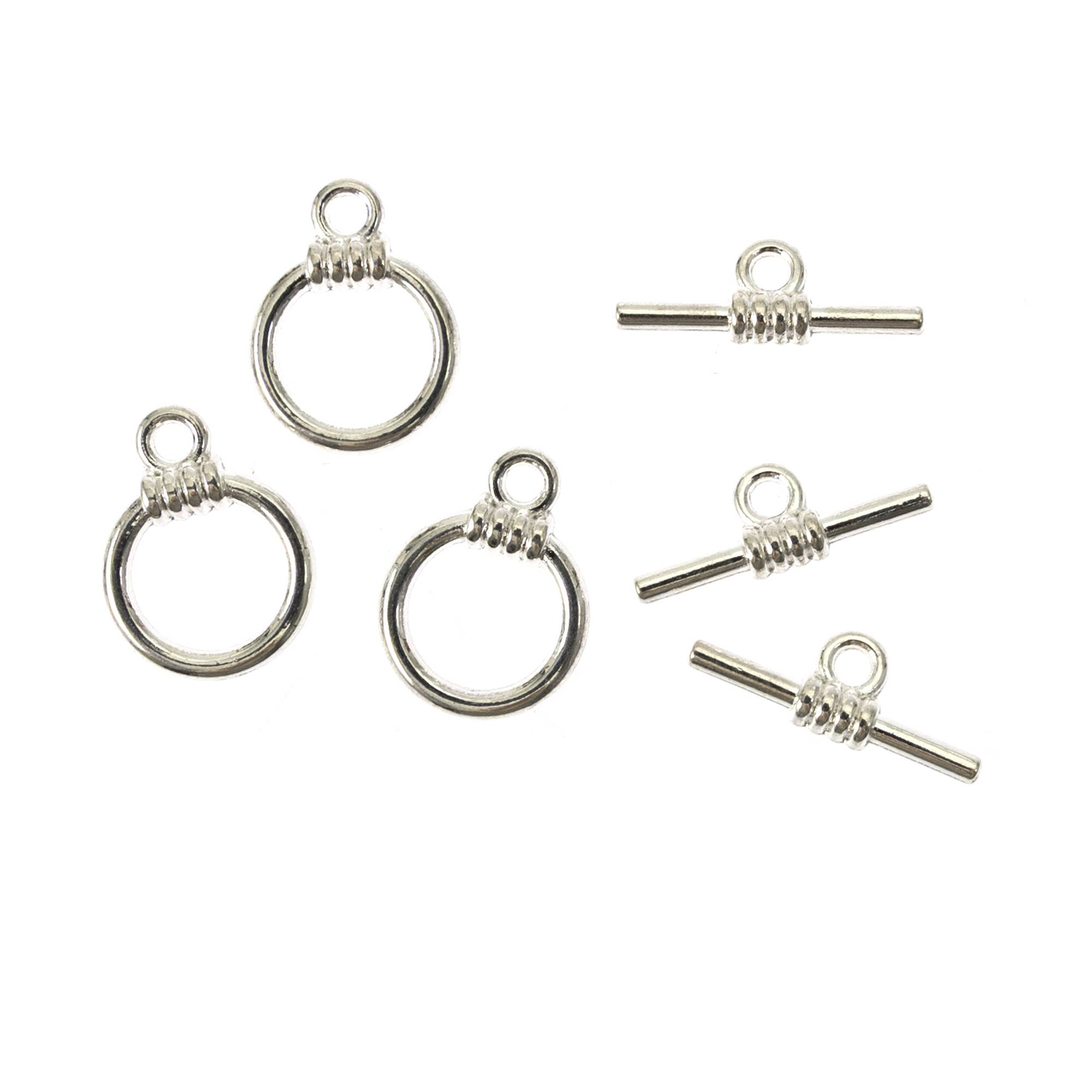 Silver Plated Toggle Clasp 13mm 3 Pack