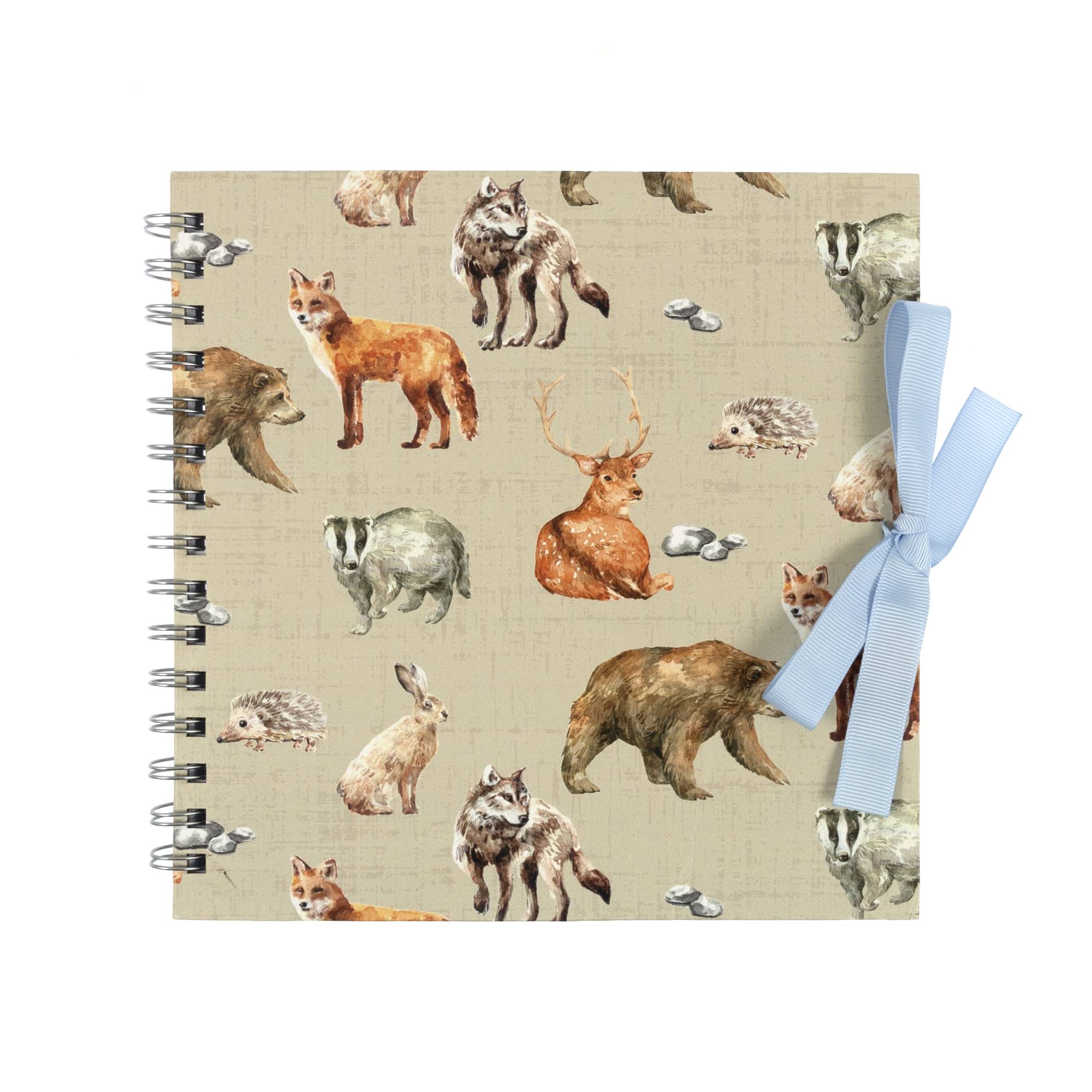 Spiral Bound Countryside Animals Scrapbook 8 x 8 Inches