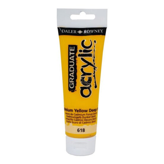 Daler-Rowney Graduate Cadmium Yellow Deep Hue Acrylic Paint 120ml