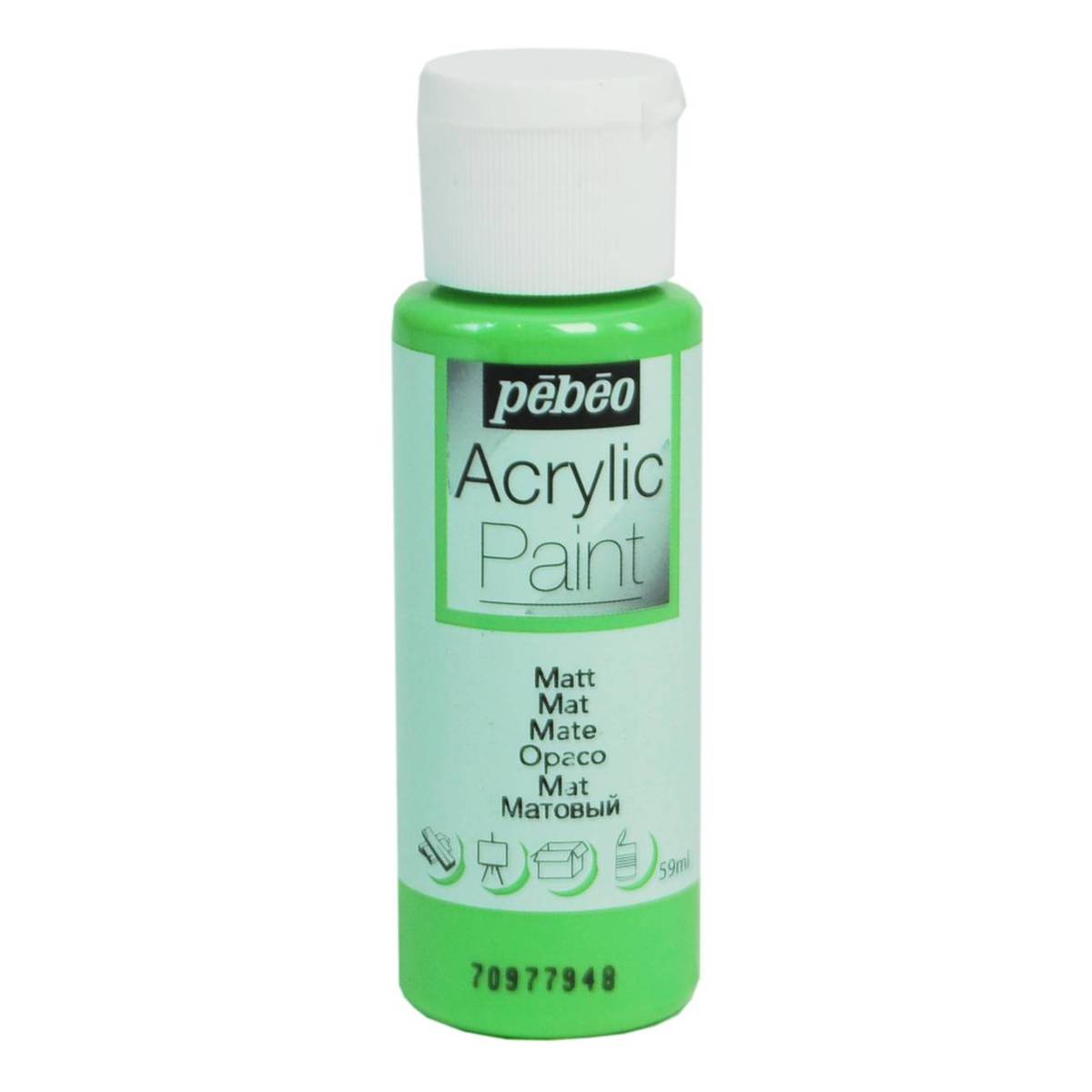 Pebeo Apple Green Matt Acrylic Craft Paint 59ml