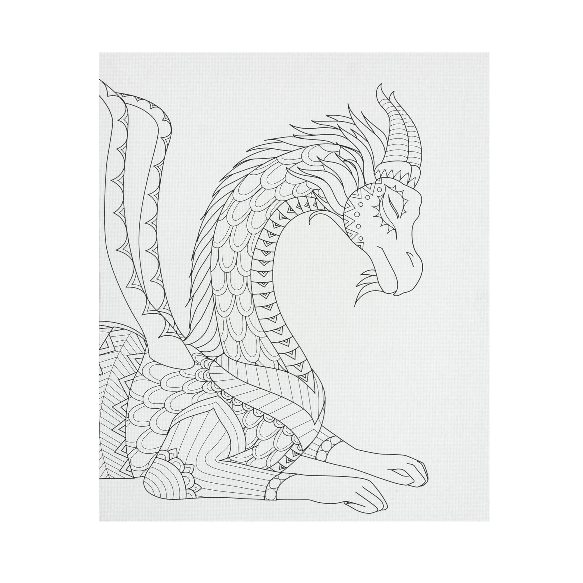 Dragon Colour-in Canvas