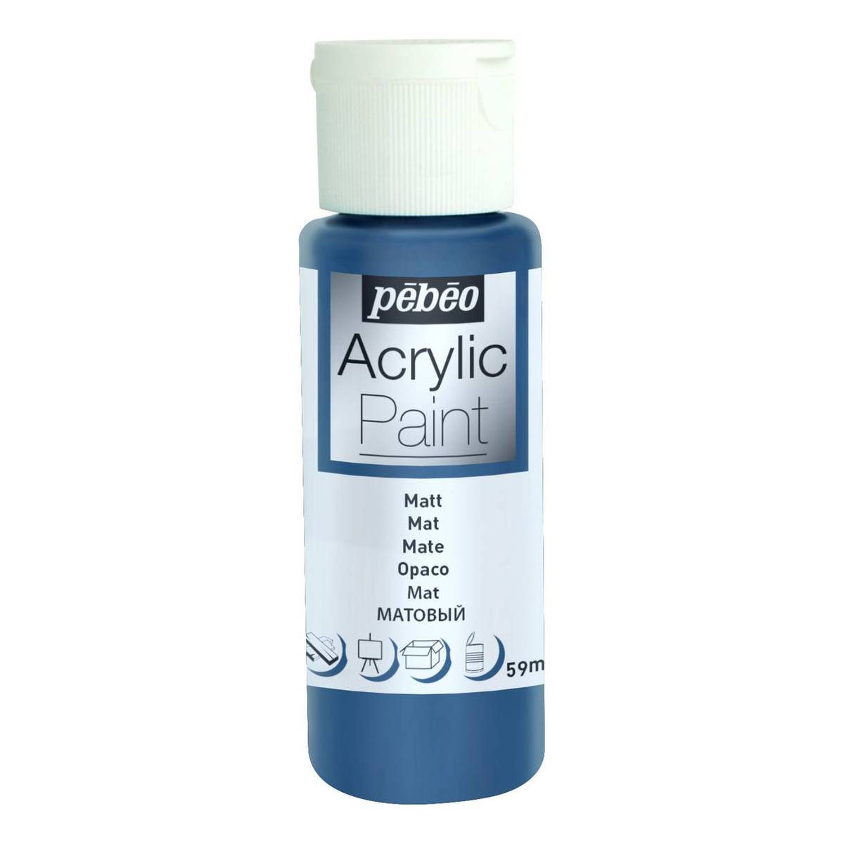 Pebeo Storm Blue Matt Acrylic Craft Paint 59ml
