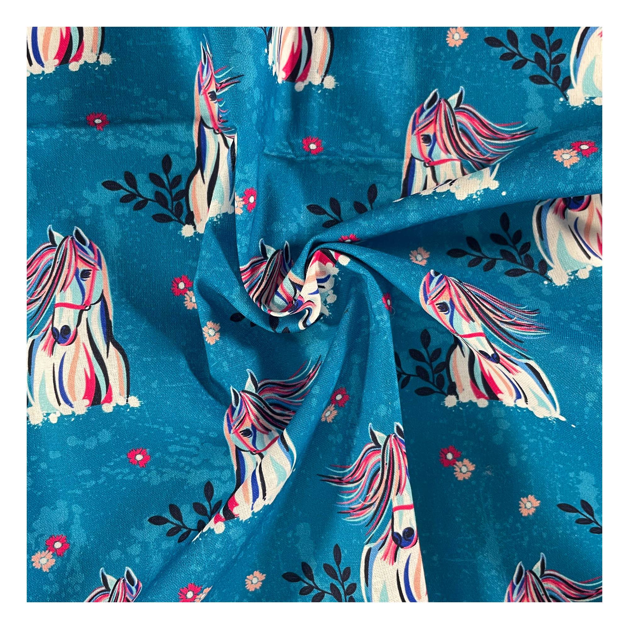 Duchess Horse Cotton Fabric by the Metre