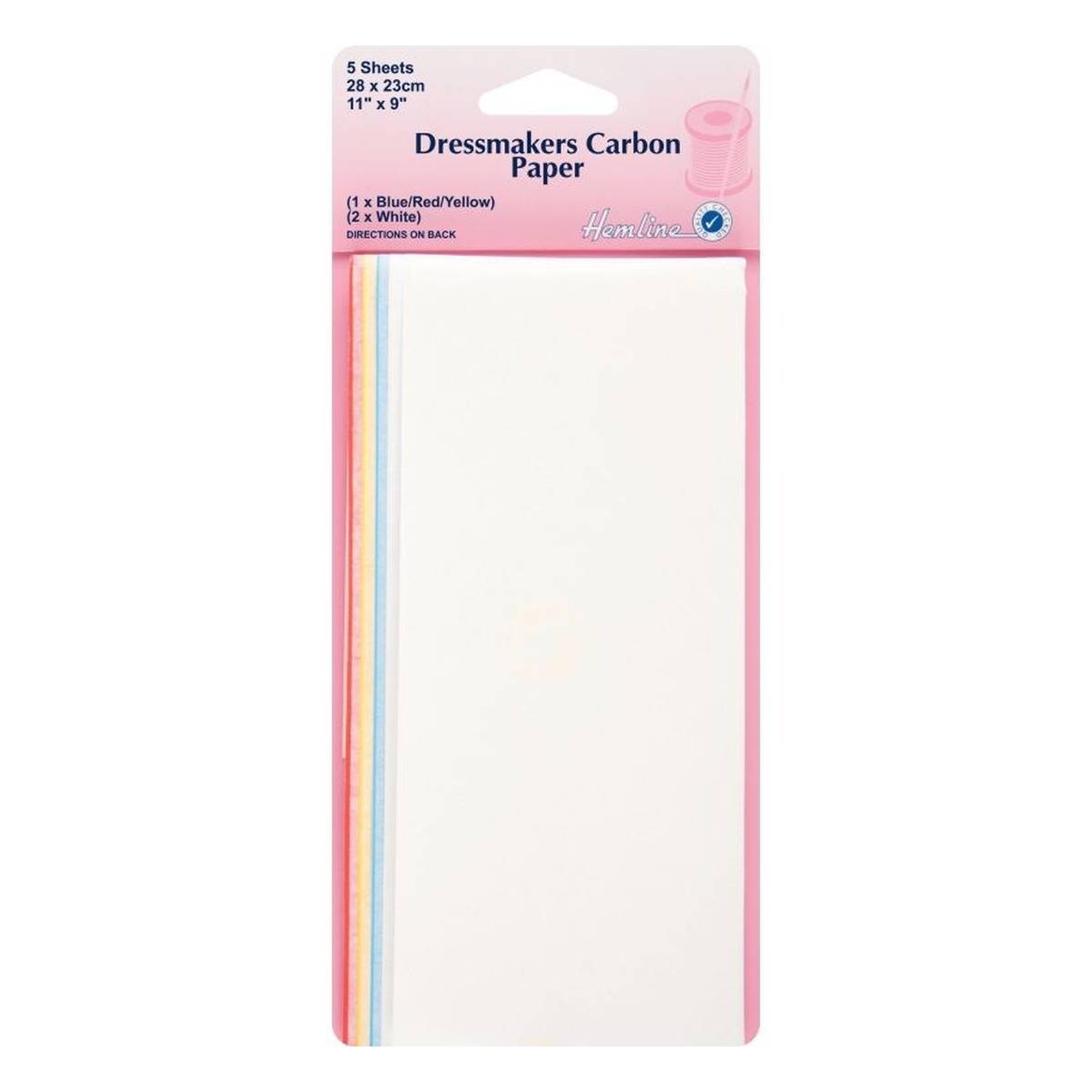 Hemline Dressmakers Carbon Paper 5 Pack