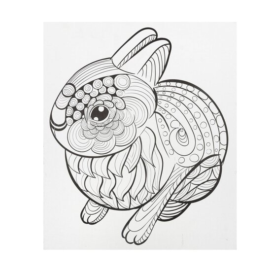 Rabbit Colour-in Canvas