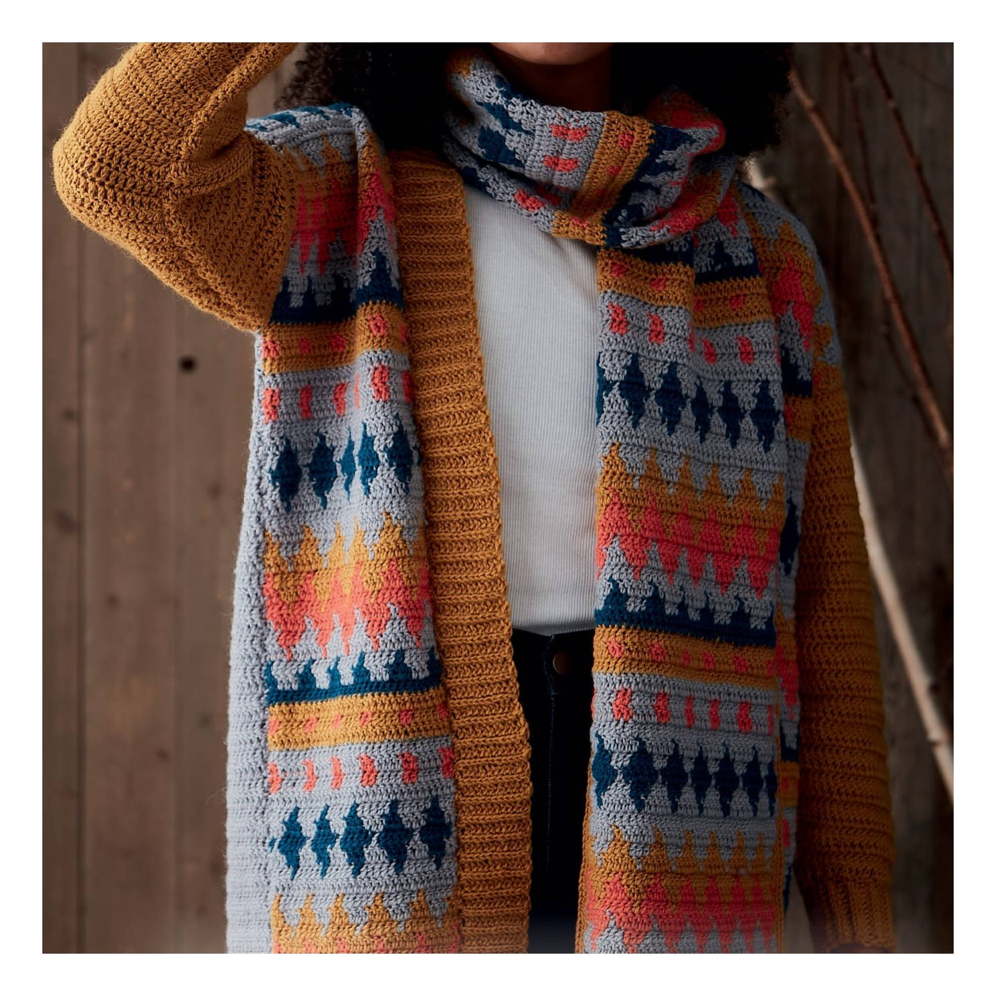 Knitcraft Crochet Cardigan and Scarf Digital Pattern 0223