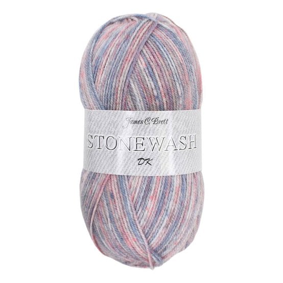 James C Brett Light Denim and Pink Stonewash DK Yarn 100g