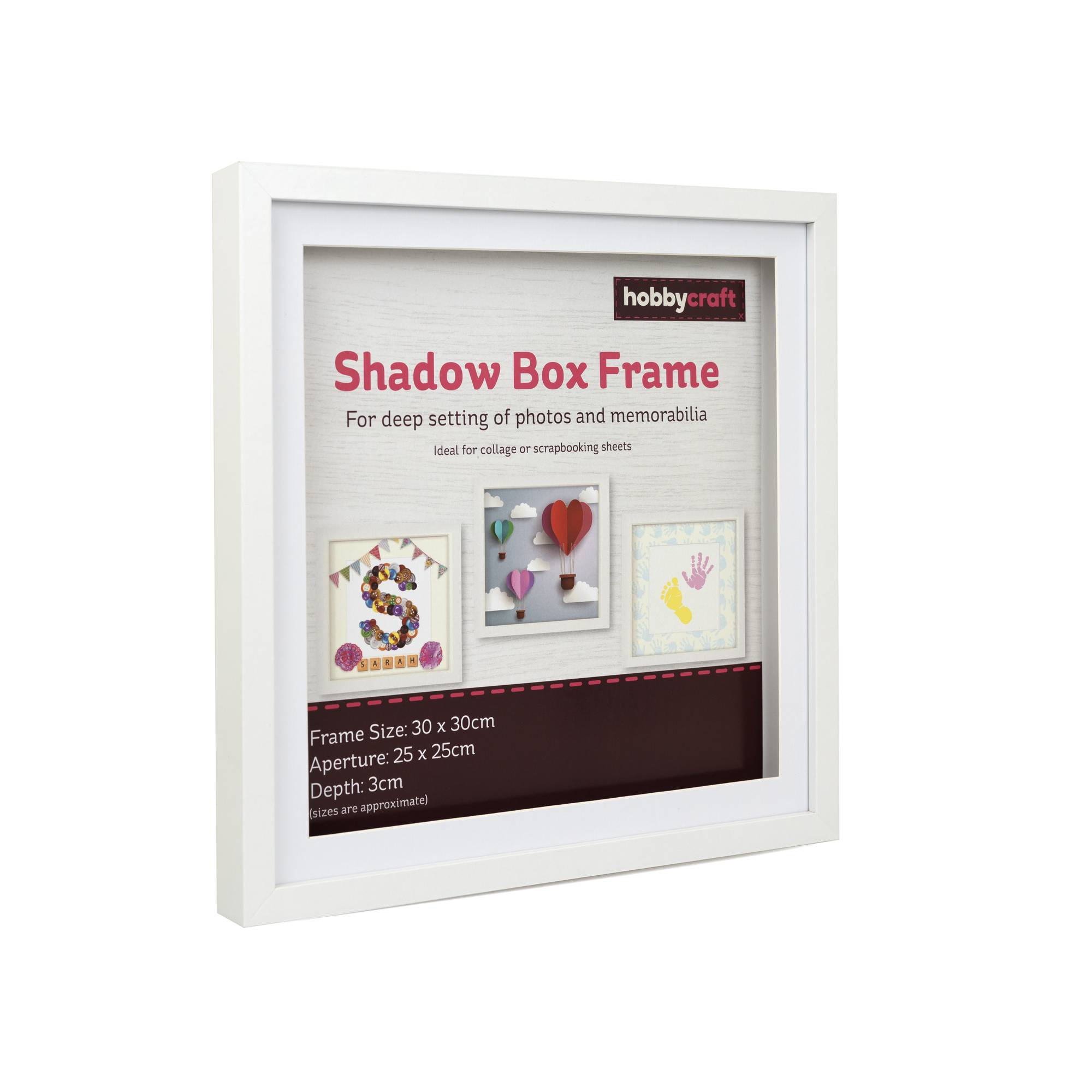 White Shadow Box Frame 30cm x 30cm