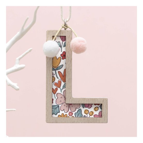 Hanging Wooden Letter L 7.5cm