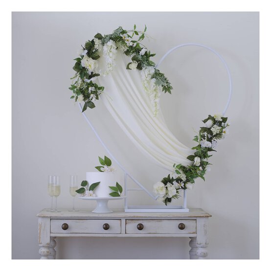 White Heart Frame Floor Stand 1m