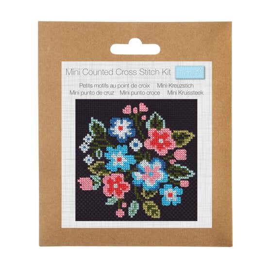 Trimits Posy Counted Cross Stitch Kit 13cm x 13cm