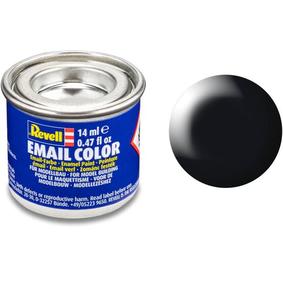 Revell Black Silk Enamel Paint 14ml (02)