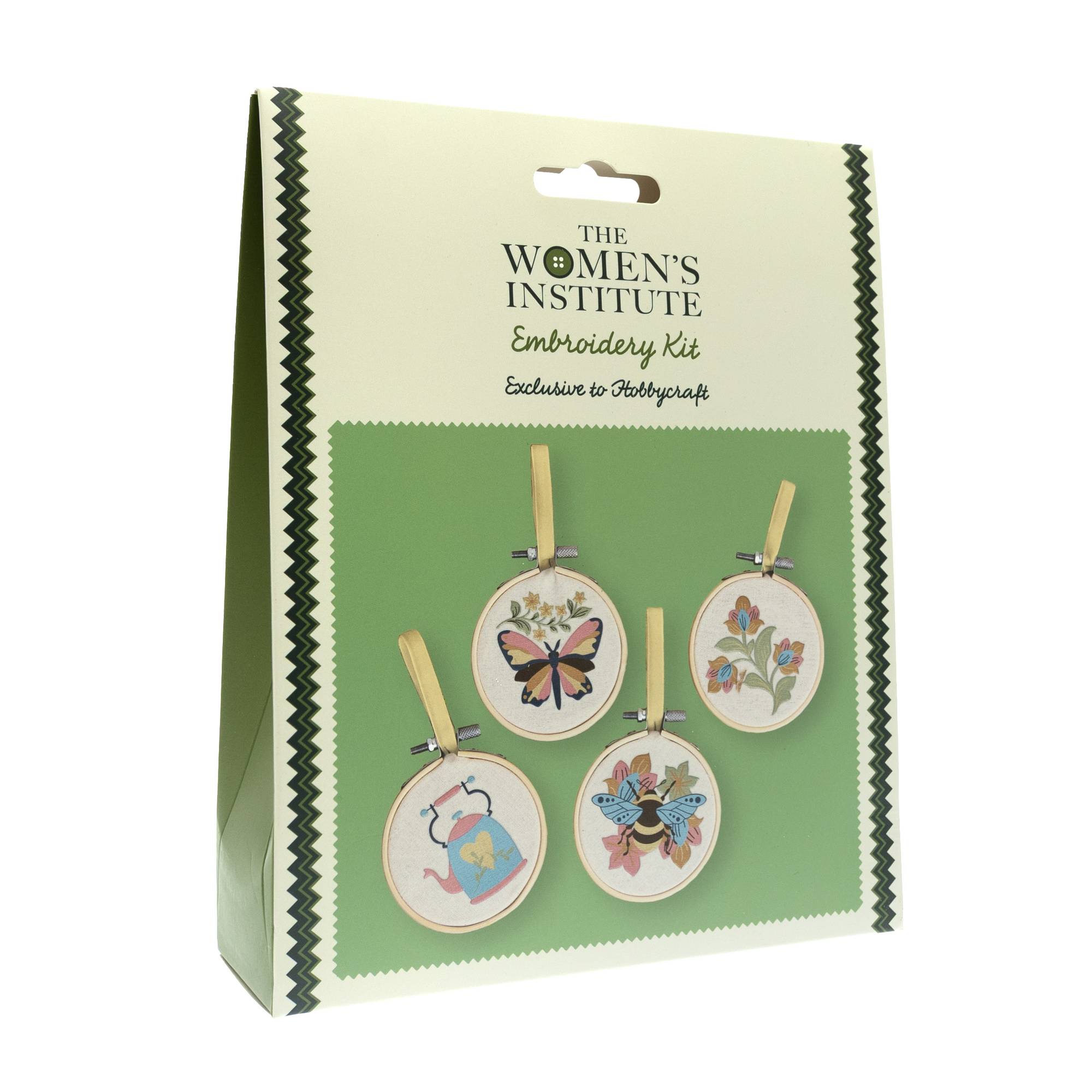 WI Garden Embroidery Hoop Kit 4 Pack