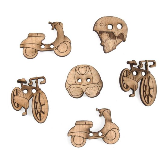 Trimits Wooden Transport Buttons 5 Pieces