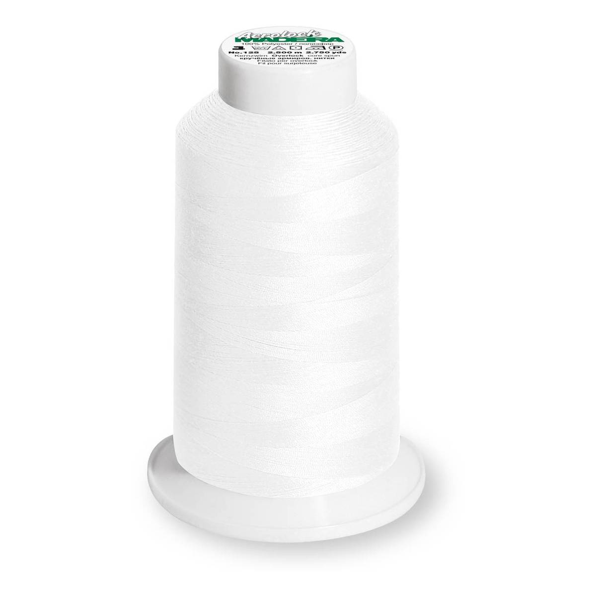Madeira White Aerolock Overlocker Thread 2500m (8010)