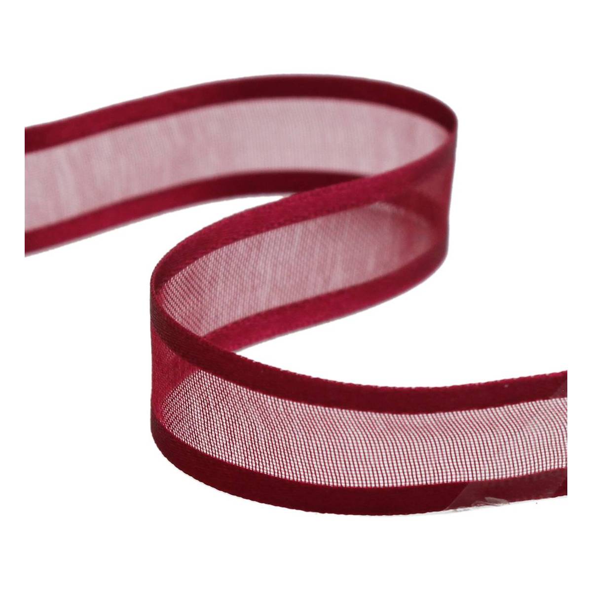 Wine Organza Ribbon 25mm x 5m