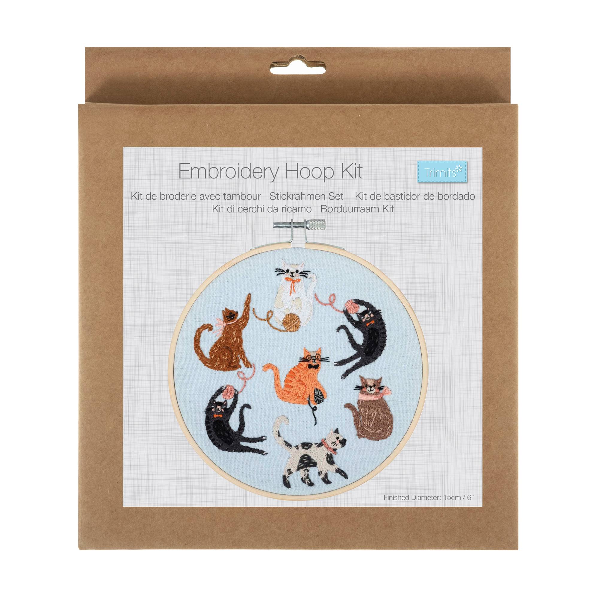Trimits Cats Embroidery Hoop Kit