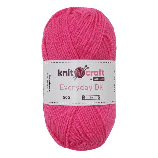 Knitcraft Hot Pink Everyday DK Yarn 50g