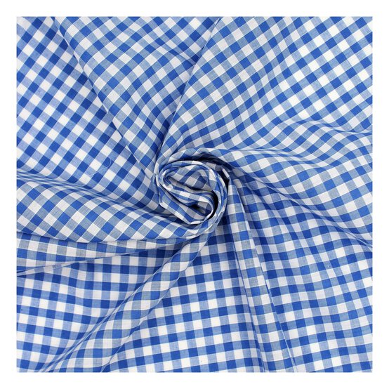 Sky 1/4 Gingham Fabric by the Metre