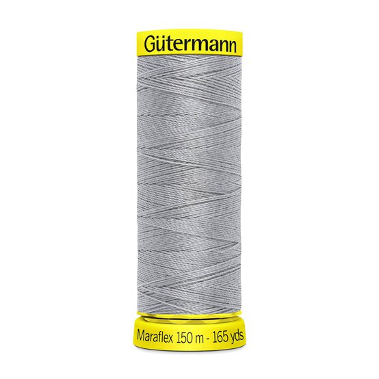 Gutermann Mid Silver Maraflex Stretchy Sewing Thread 150m (38)