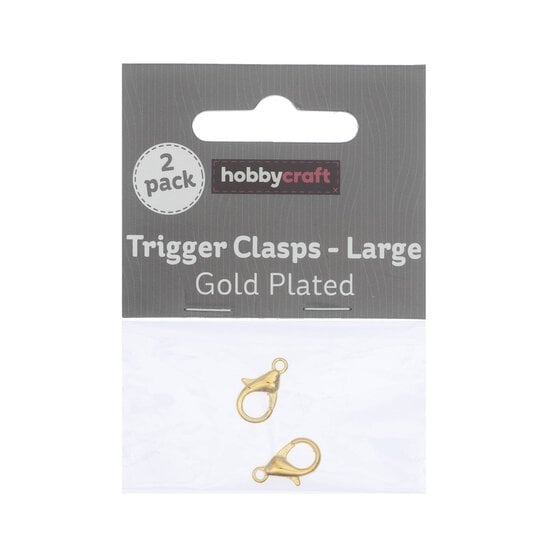 Gold Plated Trigger Clasp 15 x 6mm 2 Pack