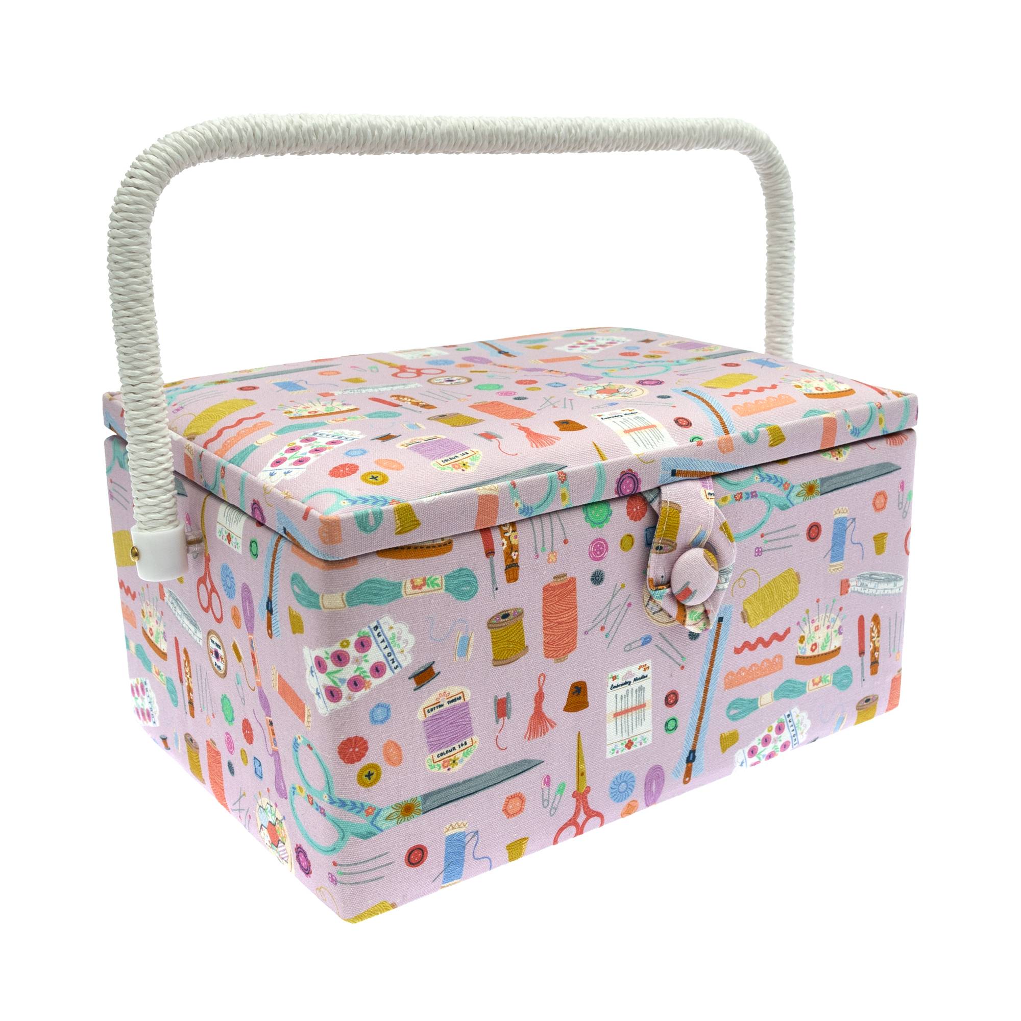 Lilac Sewing Notions Medium Sewing Box