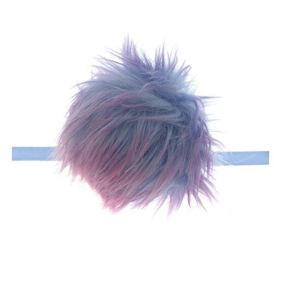 Rainbow Faux Fur Pom Pom 11cm
